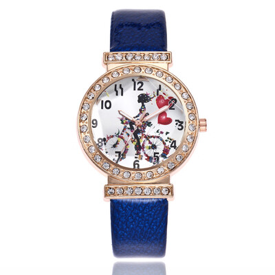

New womens watch dial with diamond tree belt quartz watch
