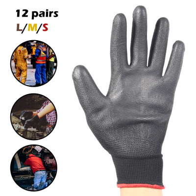 

PU Nylon Safety Coating Work Gloves Work Protective Builders Gardening  M L