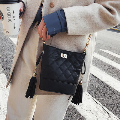 

Advanced sense bag Western style bucket bag handbags new 2019 Korean version of the Messenger bag wild ins chain bag