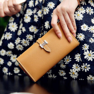 

Women PU Leather Slim Clutch Long Design Credit Card Holder Organizer Wallet