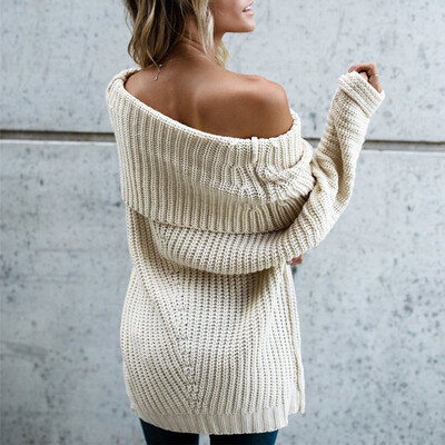 

〖Follure〗Women Off Shoulder Strapless Sexy Solid Color Knitted Pullover And Sweater