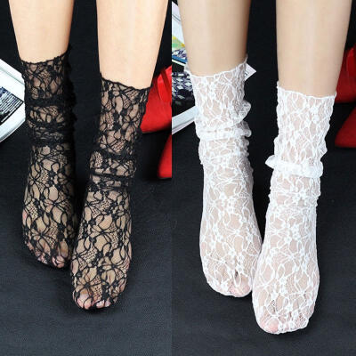 

Amazing New Women&39s Ruffle Fishnet Ankle High Socks Mesh Lace Fish Net Short Socks CA