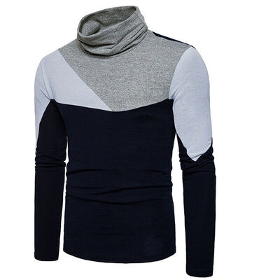 

SUNSIOM Mens Winter Slim Shirts Pullover Jumper High Neck Turtleneck Knit Sweater Tops