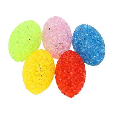 

6pcs Cat Plastic Crystal Balls Toys Pet Rattle Bell Sound Interactive Toy