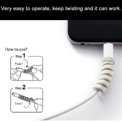 

10Pcs Flexible Spiral Tube Charging Cable Protective Cover Cable Winder Organizer Line Cord Protector