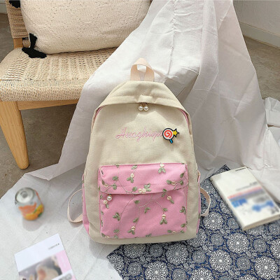 

New Lace Face Small Fresh Flower Student Bag Female Tide Large Capacity Backpack