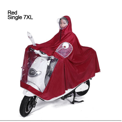 

Motorcycle Double Hooded Raincoat Bicycle Rain Capes Bike Rainsuit Portable Travel Camping Ponchos PVC Glue Raincoat