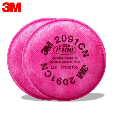 

3M 2091 2PCS Filter Cotton Particulate Filter Use with 6200 7502 Half Face Gas Mask Respirator