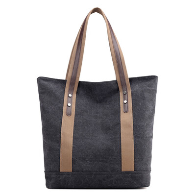 

Simple canvas bag shopping bag type shoulder bag rivet tote bag leisure handbag bulk bag