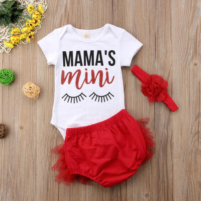

US STOCK 3pcs Newborn Infant Baby Girl Outfits Clothes Romper Bodysuit Pants Set