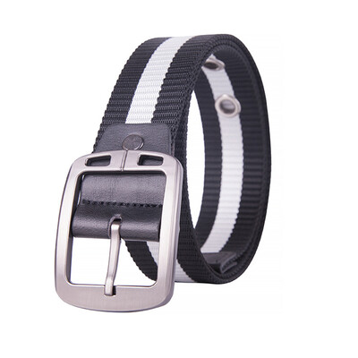 

Hot Selling Unisex belt Quality Stripe Nylon Pin Buckle Mens belt Casual Weaving Nylon Women belts Luxury belt Student belts