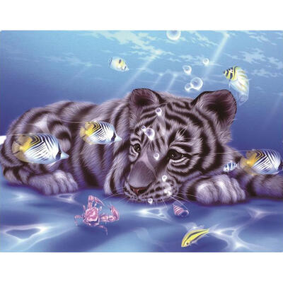 

5D DIY Full Drill Diamond Painting Tiger Cross Stitch Embroidery Mosaic Kit