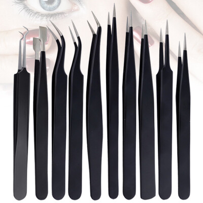 

〖Follure〗Precision Tweezers Set 10pcs Anti-Static Stainless Steel Tweezers Non-magnetic