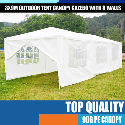 

3 x 9m 8 Sides 2 Doors Home Assembled Tent Plastic Fastenings Kit White