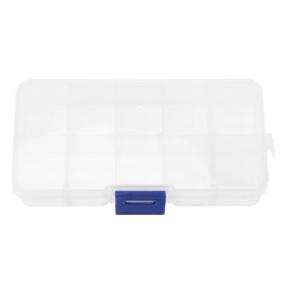 

10plaids Detachable Storage Boxes Plastic Transparent Makeup Jewelry Box