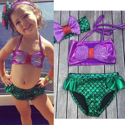 

Toddler Kids Baby Girls Swimwear Tops Briefs Suit Beachwear Tankini Bikini