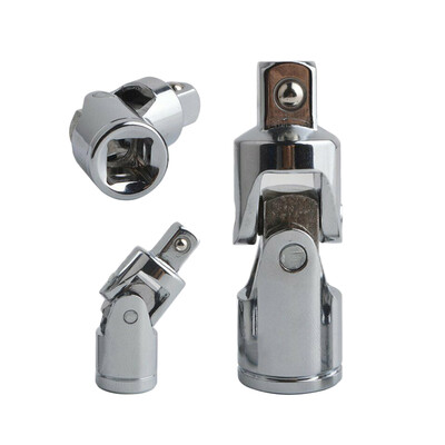 

3pcsSet Universal Metal Joint Socket Kit Swivel Drive Adapter Reducer Silver