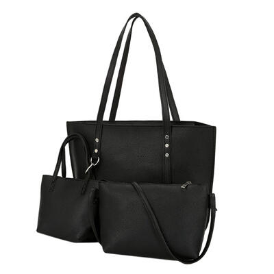 

3pcsset Solid Color Rivet Women Shoulder Crossbody Totes Top-handle Bags