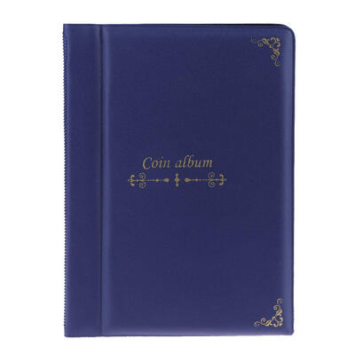 

120 Pockets PVC Coins Album Collection Book Mini Penny Coin Storage Holders