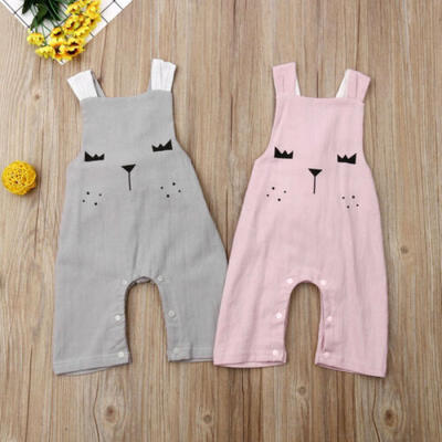 

Toddler Baby Girls Halter Romper Sleeveless Cotton Jumpsuit Outfits Clothes