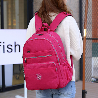 

Tailored Women Men Fashion Large Capacity Backpack Nylon Waterproof Travel Bags Schoolbag
