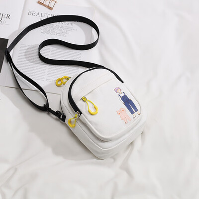 

New canvas recreational slanting bags on INS overfire Korean version of Baitao fashionable one-shoulder tidal bags