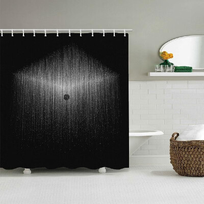 

Shower Curtain Waterproof Polyester Fabric Bath Curtains 12 Grommet Holes Bathroom Curtains for Bathtub Showers