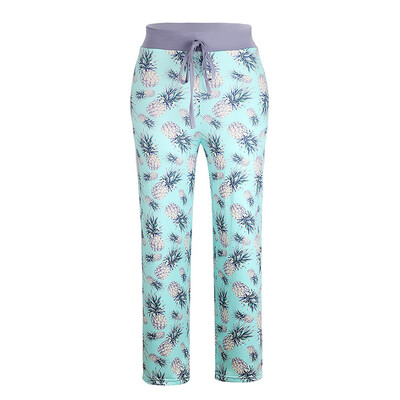 

Womens Trousers Printed Color High Waist Wide-legged Sports Casual Baggy Pants