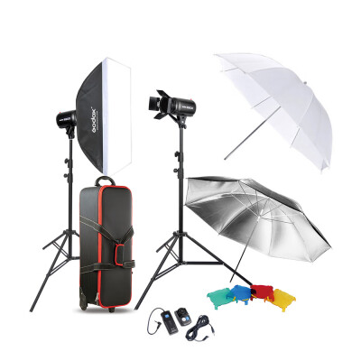 

Godox Professional Photography Photo Studio Speedlite Lighting Lamp Kit Set with 2 300W Studio Flash Strobe Light Stand Softbo