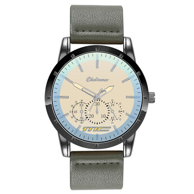 

Gobestart Fashion Leather Mens Quartz Watch Mens Watch Luxury Casual Watch Clock