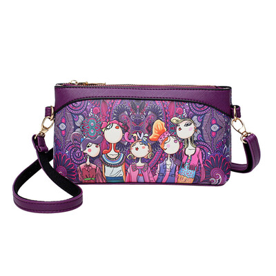

Tailored Women Leisure Forest Girls Pattern Printing Zipper Single Shoulder Bag