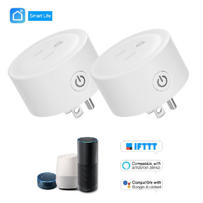 

Smart WiFi Socket Remote Control by Smart Phone from Anywhere Timing Function Compatible with Amazon Alexa&for Google Home IF