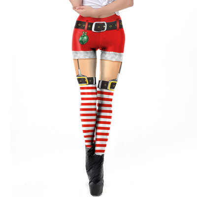 

Thin Leggings Women Christmas Tree Pattern Stylish Leggings Custom Workout Pant