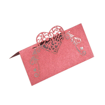 

50PCS Love Wedding Seat Card Invitation Card Holiday Day Blessing Greeting Card for Universal Setting the Atmosphere Table