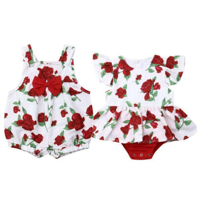 

Newborn Kid Summer Baby Girl Tutu Floral Romper Jumpsuit Bodysuit Clothes Outfit