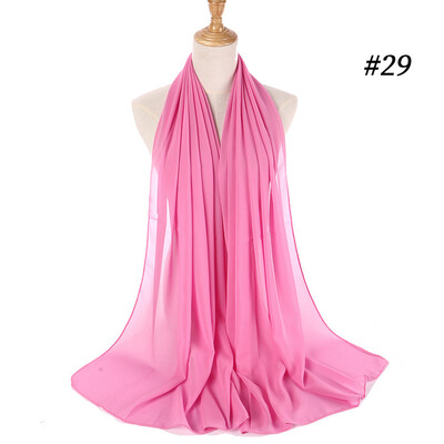 

Monochrome ethnic pearl chiffon bubble towel headband selling high quality Muslim women hijab scarf