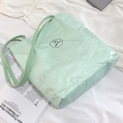 

Tailored Womens Retro Kraft Paper Splash-Proof Shoulder Bag Solid Color Letter Handbag