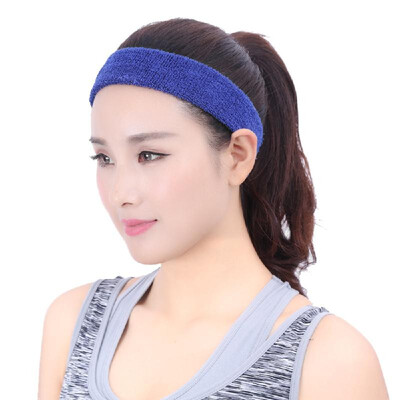 

Sports Sweatband Men Women Elastic Headband Anti-slip Fitness Hairband Athletic Cotton Terry Cloth for Running Gym Working Out