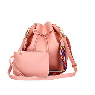 

JHD fashion ladies bucket bag shoulder messenger bucket bucket mother bag color shoulder strap shoulder bag