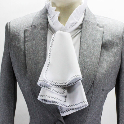 

Nomeni Retro Women Fake White Solid Fake False Lapel Neck Collar Blouse Pan Collar