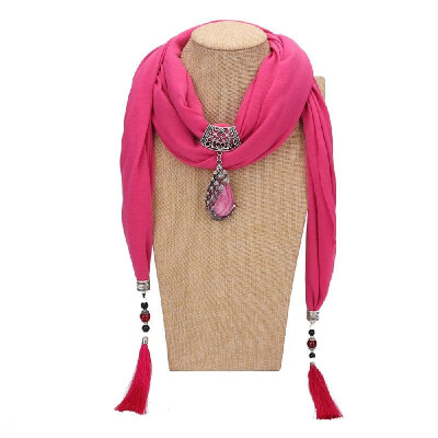 

Fashionable Elegant Pendant Scarf National Style Polyester Scarves Pendants Jewelry Foulard Female Accessories For Women Multicolo