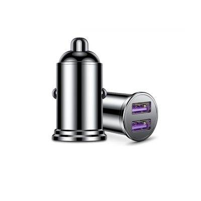 

Mini Dual USB Car Charger 36W 6A QC 30 USB Fast Charge Ports for Apple iPhone Samsung S8 S9 S10 Xiaomi Huawei OppoSony LG