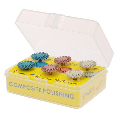 

6pcsset Dental Composite Resin Polishing Disc Kit Spiral Flex Brush Wheel Burs 3 Colors Mixed