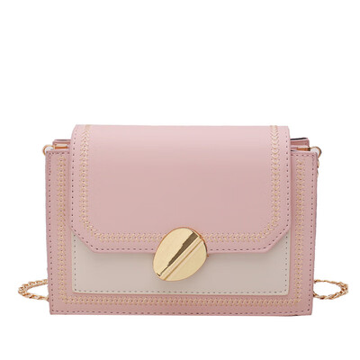 

Korean version of the wild shoulder slung fashion rainbow rhombic chain stray bucket bag wholesale