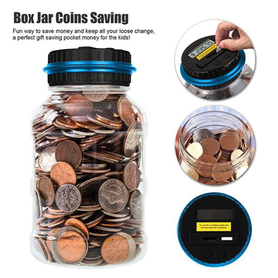 

Discount Limit Digital Creative Fashion LCD Screen Coin Counting Save Money Automated Coin Bank Piggy Bank Coin Jar Electro