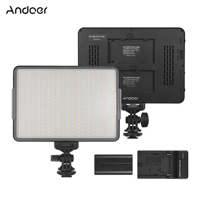 

Andoer W360 Portable LED Video Light Panel Photography Fill-in Lamp 24W Dimmable 3200K5600K with Li-ion Battery&Battery Charg