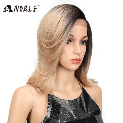 

Noble Straight Synthetic Hair Lace Front 134 L Part Bob Wigs 14" Wigs for Black Women 2 Colors Ombre Hair Choice Cosplay Wigs