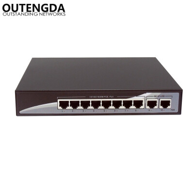 

10ports Full Gigabit high power 802afat network Ethernet fast switch POE power switch for 5 megapixel camera POE switch