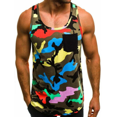 

SUNSIOM Gym Mens Muscle Sleeveless Tank Top Tee Shirt Bodybuilding Sport Fitness Vest