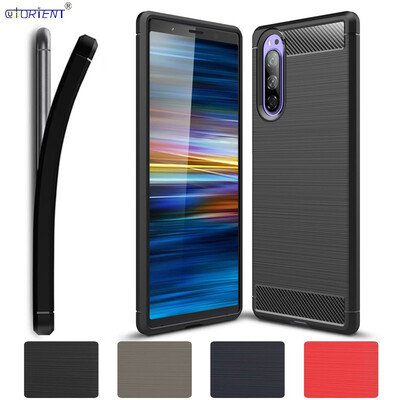 

Soft Case Cover Sony Xperia 2 Carbon Fiber Bumper Case Sony Xperia 2 TPU Cover Sony Xperia2 Silicone Phone Cases